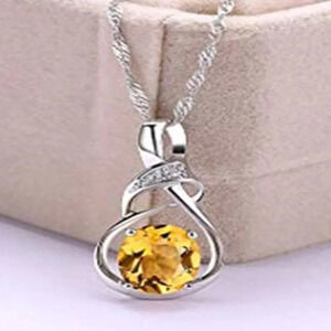 💎 Big Oval Royal Charming Twisted Silver Oval Necklace for Women,EVGG1002